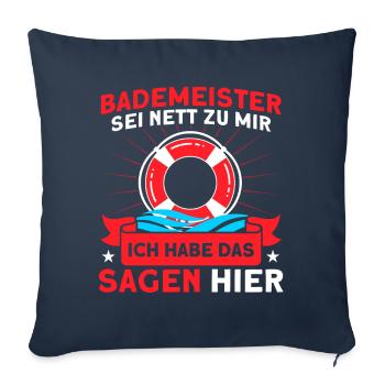 Lifeguard Swimming Pool Lifeguard Lifeguard Lifeguard - Sofa pillowcase 17,3'' x 17,3'' (45 x 45 cm) - navy - Front
