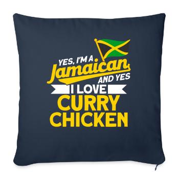 Jamaïque Jamaican Pride Drapeau jamaïcain - Housse de coussin décorative 45 x 45 cm - bleu marine - Devant