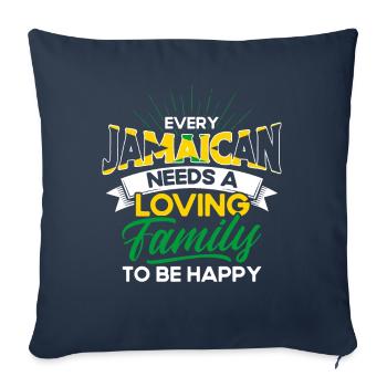 Jamaica Jamaican Pride Jamaican Flag - Sofa pillowcase 17,3'' x 17,3'' (45 x 45 cm) - navy - Front