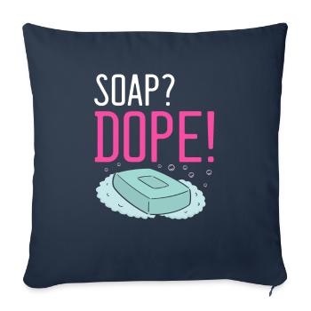 Homemade soap design for oil soap making - Sofa pillowcase 17,3'' x 17,3'' (45 x 45 cm) - navy - Front