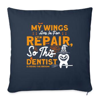Dentist Halloween Costume Dental Assistant - Sofa pillowcase 17,3'' x 17,3'' (45 x 45 cm) - navy - Front