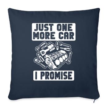 Juste une pièce de voiture de plus que je promets - Housse de coussin décorative 45 x 45 cm - bleu marine - Devant