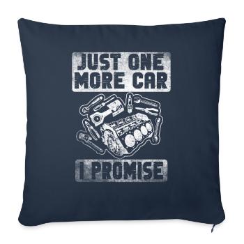 Juste une pièce de voiture de plus que je promets - Housse de coussin décorative 45 x 45 cm - bleu marine - Devant