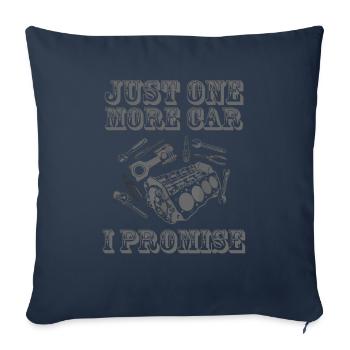 Juste une pièce de voiture de plus que je promets - Housse de coussin décorative 45 x 45 cm - bleu marine - Devant