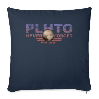 N’oubliez jamais Pluto Design Retro Style Funny Space - Housse de coussin décorative 45 x 45 cm - bleu marine - Devant