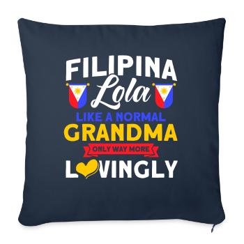 Philippines Philippine Flag - Sofa pillowcase 17,3'' x 17,3'' (45 x 45 cm) - navy - Front