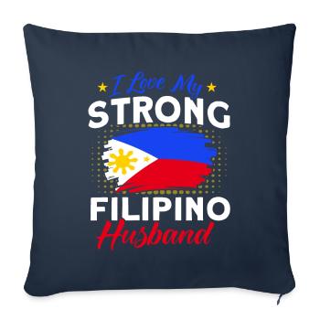 Philippines Philippine Flag - Sofa pillowcase 17,3'' x 17,3'' (45 x 45 cm) - navy - Front