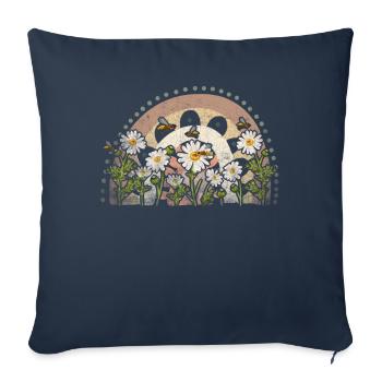 Marguerites Daisy Summer Daisies Jardin de fleurs - Housse de coussin décorative 45 x 45 cm - bleu marine - Devant