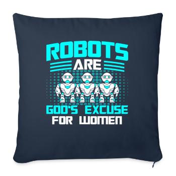 Robot Robotics Engineer Costume Robot - Sofa pillowcase 17,3'' x 17,3'' (45 x 45 cm) - navy - Front