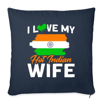 India Indian Roots Gift - Sofa pillowcase 17,3'' x 17,3'' (45 x 45 cm) - navy - Front