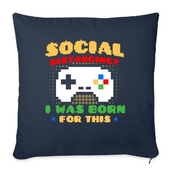 Gambling Gamer Retro Gamer Video Games Gift - Sofa pillowcase 17,3'' x 17,3'' (45 x 45 cm) - navy - Front
