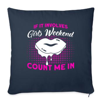 Demoiselle d’honneur Filles Soirée Party Ladies Cadeau - Housse de coussin décorative 45 x 45 cm - bleu marine - Devant