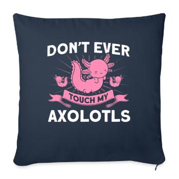 Axolotl Axolotl Propriétaire Axolotl Amphibian Gift - Housse de coussin décorative 45 x 45 cm - bleu marine - Devant