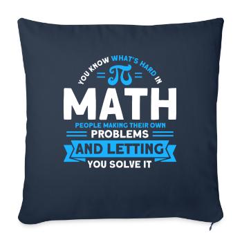 Math Mathematics Science Math Gift - Sofa pillowcase 17,3'' x 17,3'' (45 x 45 cm) - navy - Front