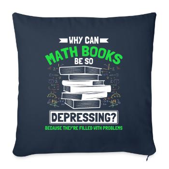 Math Mathematics Science Math Gift - Sofa pillowcase 17,3'' x 17,3'' (45 x 45 cm) - navy - Front