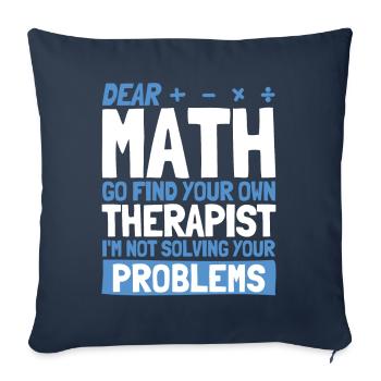 Math Mathematics Science Math Gift - Sofa pillowcase 17,3'' x 17,3'' (45 x 45 cm) - navy - Front