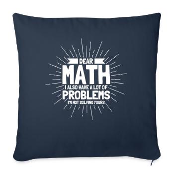 Math Mathematics Science Math Gift - Sofa pillowcase 17,3'' x 17,3'' (45 x 45 cm) - navy - Front