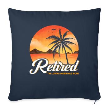 Pension de retraite Pension de retraité 2022 Cadeau - Housse de coussin décorative 45 x 45 cm - bleu marine - Devant