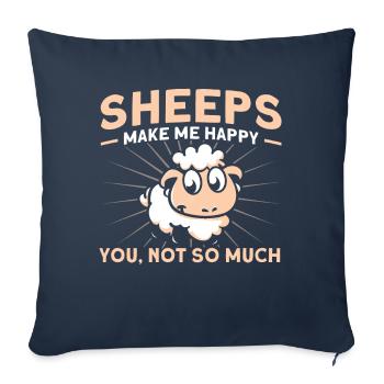 Sheep Breeding Farmer Livestock Sheep Gift - Sofa pillowcase 17,3'' x 17,3'' (45 x 45 cm) - navy - Front