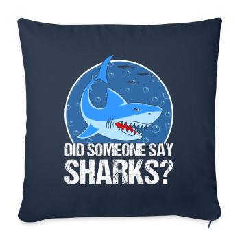 Shark Shark Lover Shark Gift - Sofa pillowcase 17,3'' x 17,3'' (45 x 45 cm) - navy - Front