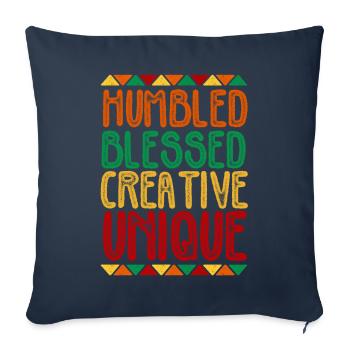 Historical Black College University - Sofa pillowcase 17,3'' x 17,3'' (45 x 45 cm) - navy - Front