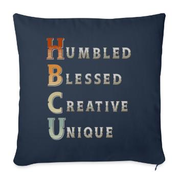 Université historique Black College - Housse de coussin décorative 45 x 45 cm - bleu marine - Devant