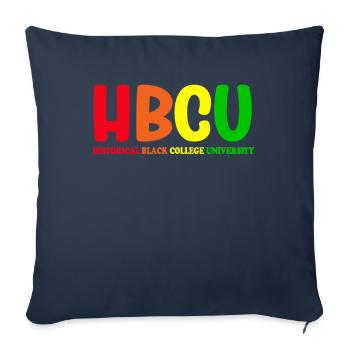 Université historique Black College - Housse de coussin décorative 45 x 45 cm - bleu marine - Devant