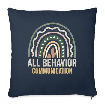 All Behavior Is A Form Of Communication - Sofa pillowcase 17,3'' x 17,3'' (45 x 45 cm) - navy - Front