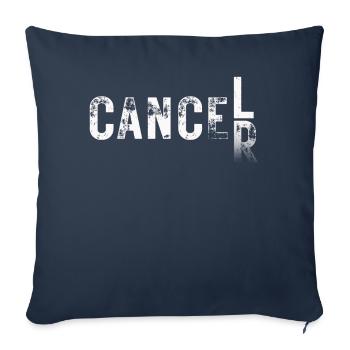 Cancer Awarness Combattre Cancer Cancer Guerrier du Cancer du sein - Housse de coussin décorative 45 x 45 cm - bleu marine - Devant