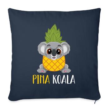 Pina koala pina colada ! | Funny gift | - Sofa pillowcase 17,3'' x 17,3'' (45 x 45 cm) - navy - Front