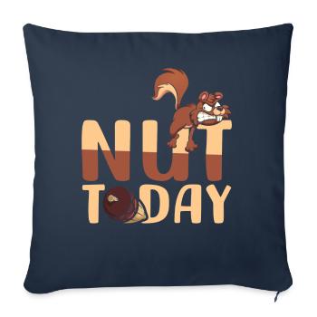 Nuss Today | Squirrel joke | Fun - Sofa pillowcase 17,3'' x 17,3'' (45 x 45 cm) - navy - Front