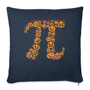 Pi symbole horde de monstres citrouilles - Housse de coussin décorative 45 x 45 cm - bleu marine - Devant