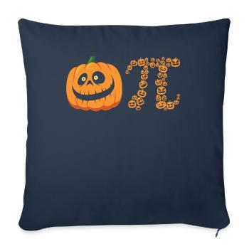 Pi-symbol Spooky Pumpkin Monsters - Sofa pillowcase 17,3'' x 17,3'' (45 x 45 cm) - navy - Front
