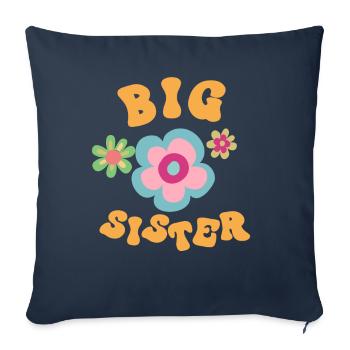 Big Sister Adorable Cluster Of Flowers Bloom - Sofakissenbezug 45 x 45 cm - Navy - Vorne