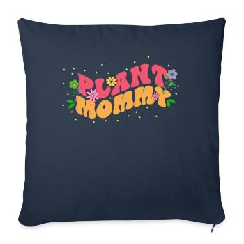 Mommy Assorted Flowers Plants, Flowering - Sofa pillowcase 17,3'' x 17,3'' (45 x 45 cm) - navy - Front