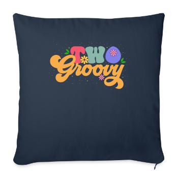 Two Groovy Gardeners Bloom On - Leisure With - Sofa pillowcase 17,3'' x 17,3'' (45 x 45 cm) - navy - Front