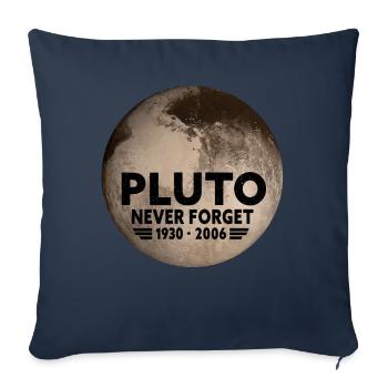 N’oubliez jamais Pluto Design Retro Style Funny Space - Housse de coussin décorative 45 x 45 cm - bleu marine - Devant