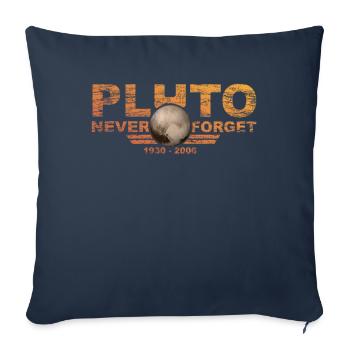 N’oubliez jamais Pluto Design Retro Style Funny Space - Housse de coussin décorative 45 x 45 cm - bleu marine - Devant