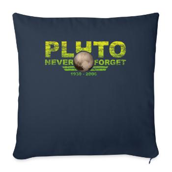 N’oubliez jamais Pluto Design Retro Style Funny Space - Housse de coussin décorative 45 x 45 cm - bleu marine - Devant