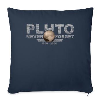 N’oubliez jamais Pluto Design Retro Style Funny Space - Housse de coussin décorative 45 x 45 cm - bleu marine - Devant