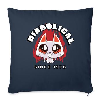 | diabolique depuis 1976 Tshirt d’anniversaire | - Housse de coussin décorative 45 x 45 cm - bleu marine - Devant