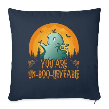 You are a ghost in disbelief - Halloween with - Sofa pillowcase 17,3'' x 17,3'' (45 x 45 cm) - navy - Front