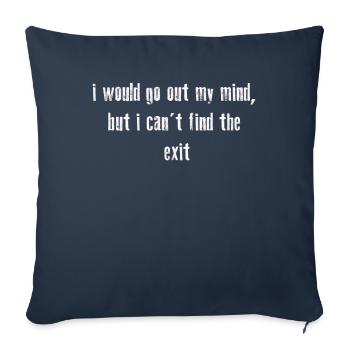 I Would Go Out Of My Mind - Sofa pillowcase 17,3'' x 17,3'' (45 x 45 cm) - navy - Front