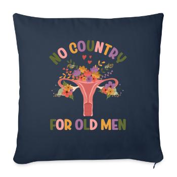 No Country For Old Men Floral Uterus Feminist - Sofa pillowcase 17,3'' x 17,3'' (45 x 45 cm) - navy - Front