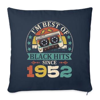 I’m Best Of Black Hits Since 1952 Cassette - Housse de coussin décorative 45 x 45 cm - bleu marine - Devant