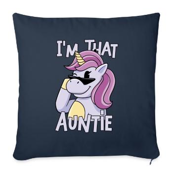 Je suis cette tante - Housse de coussin décorative 45 x 45 cm - bleu marine - Devant