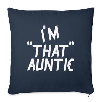 Je suis cette tante - Housse de coussin décorative 45 x 45 cm - bleu marine - Devant