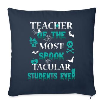 Les enseignants des élèves les plus effrayants de tous les temps - Housse de coussin décorative 45 x 45 cm - bleu marine - Devant