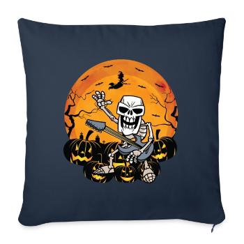 Gespenstischer Rockband-gitarrist - Sofakissenbezug 45 x 45 cm - Navy - Vorne