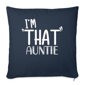 Je suis cette tante - Housse de coussin décorative 45 x 45 cm - bleu marine - Devant